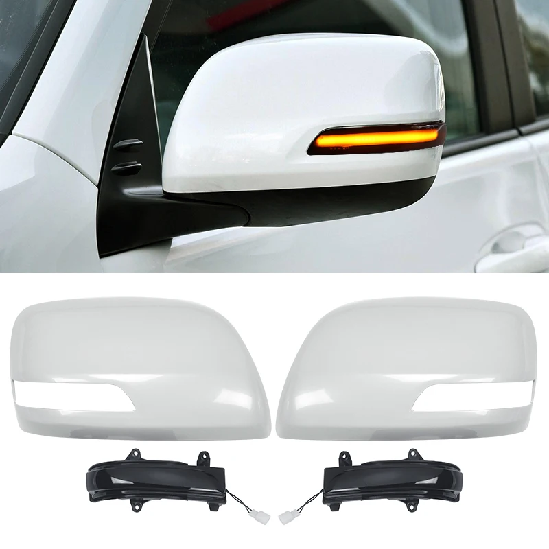 

For 2008-2021 Toyota Land Cruiser 200 Prado 150 Rearview Mirror Cover Lc150 LC200 Modification Accessories LED Turn Signal FJ150