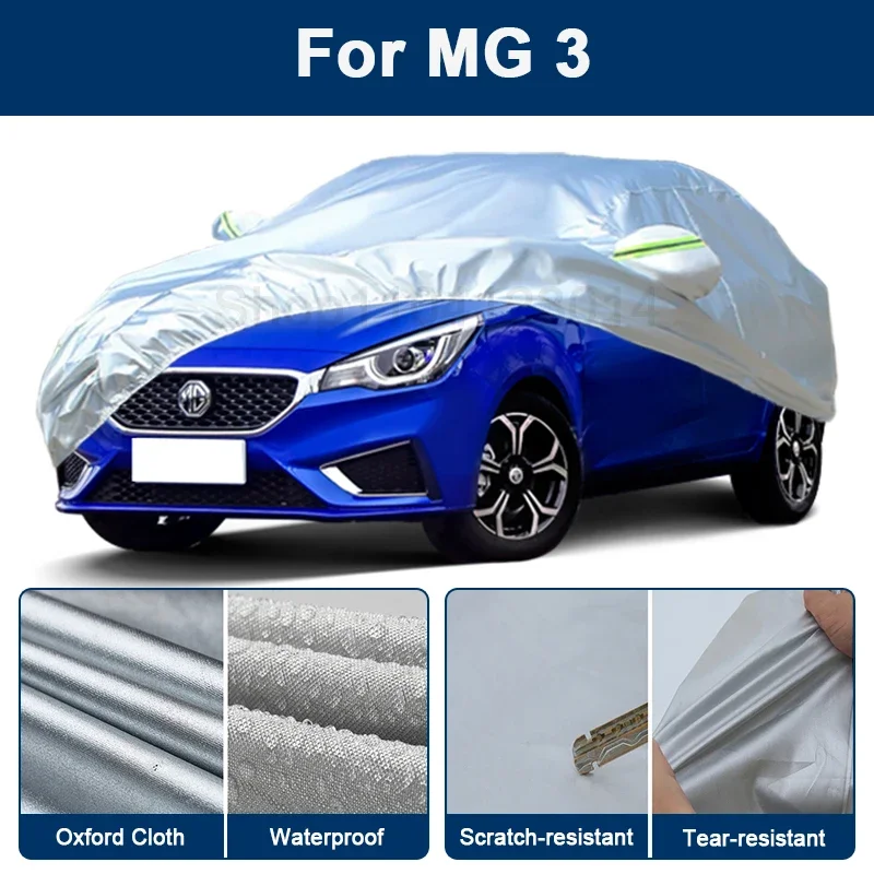 

Outdoor Full Car Cover For MG 3 with Reflective Strips Waterproof Snowproof Dustproof UV Protection Auto Accessories