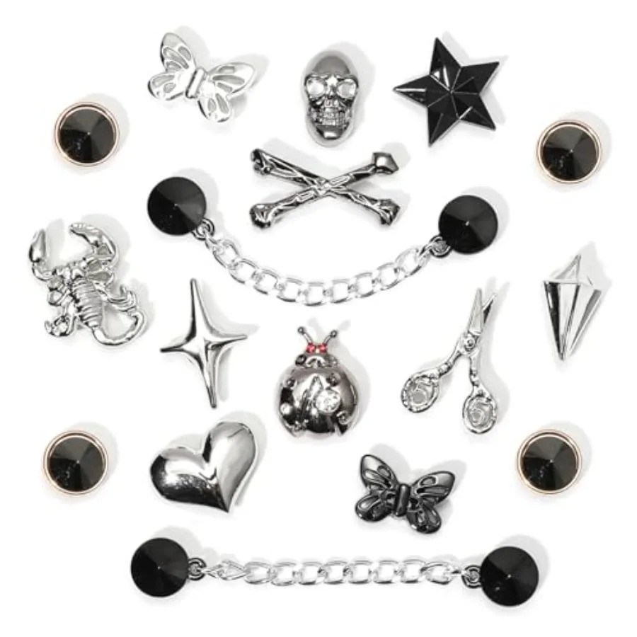 

Bling Shoe Charms for Women, Sparkle Rhinestones Shoe Decoration Charms, Girly Shoe Chains for Clog Sandals, DIY Shoe Accessori