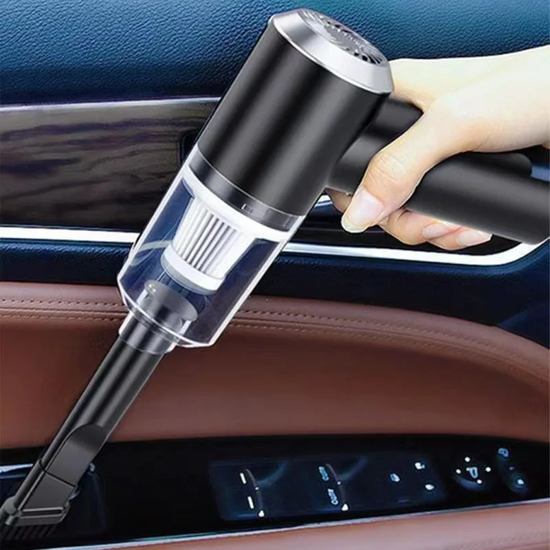 Miniaspiradora inalámbrica de mano para coche, dispositivo de succión potente, USB, 6000PA