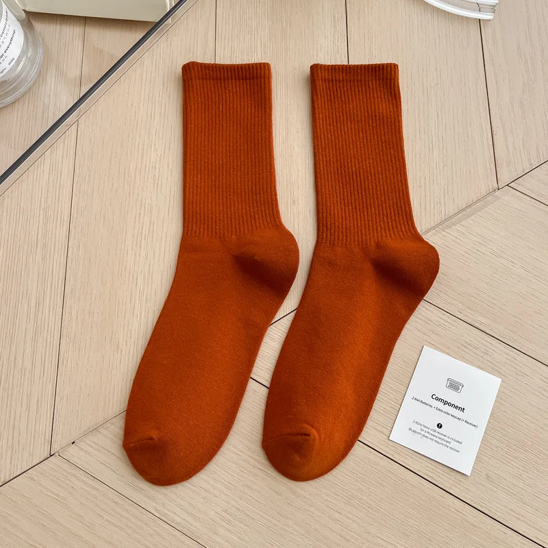 1 Paar Damensocken, rot, weiß, schwarz, Söckchen, atmungsaktiv, sportlich, bequem, einfarbig, Baumwolle, Bodensocken für Mädchen, Strumpfwaren – Detail 39