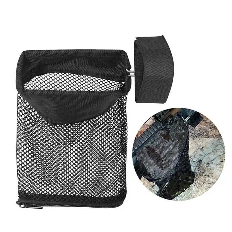 Brass Shell Catcher Bag Portable Bullet Mesh Bag Convenient Brass Shell Storage Pouch Heat Resistant Mesh Detachable Mesh