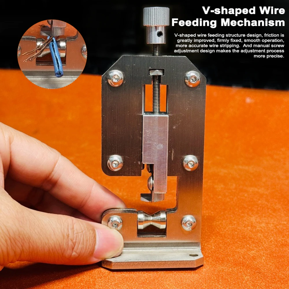 Mini Wire Edm Machine Electric Wire Puller Peeling Automatic Hand Crank Manual Scrap Peeling Copper Cable Stripper 1.6-20mm