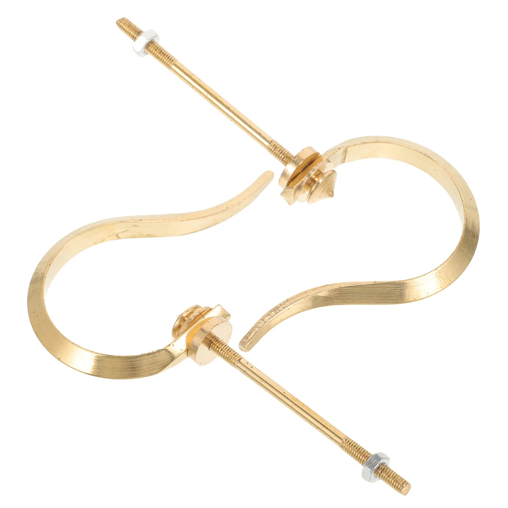 

2Pcs Brass Hanging Accessories for Bird Cage Small Hooks Decorative Hooks For Hanging Bird Cage Metal Parts Outdoor
