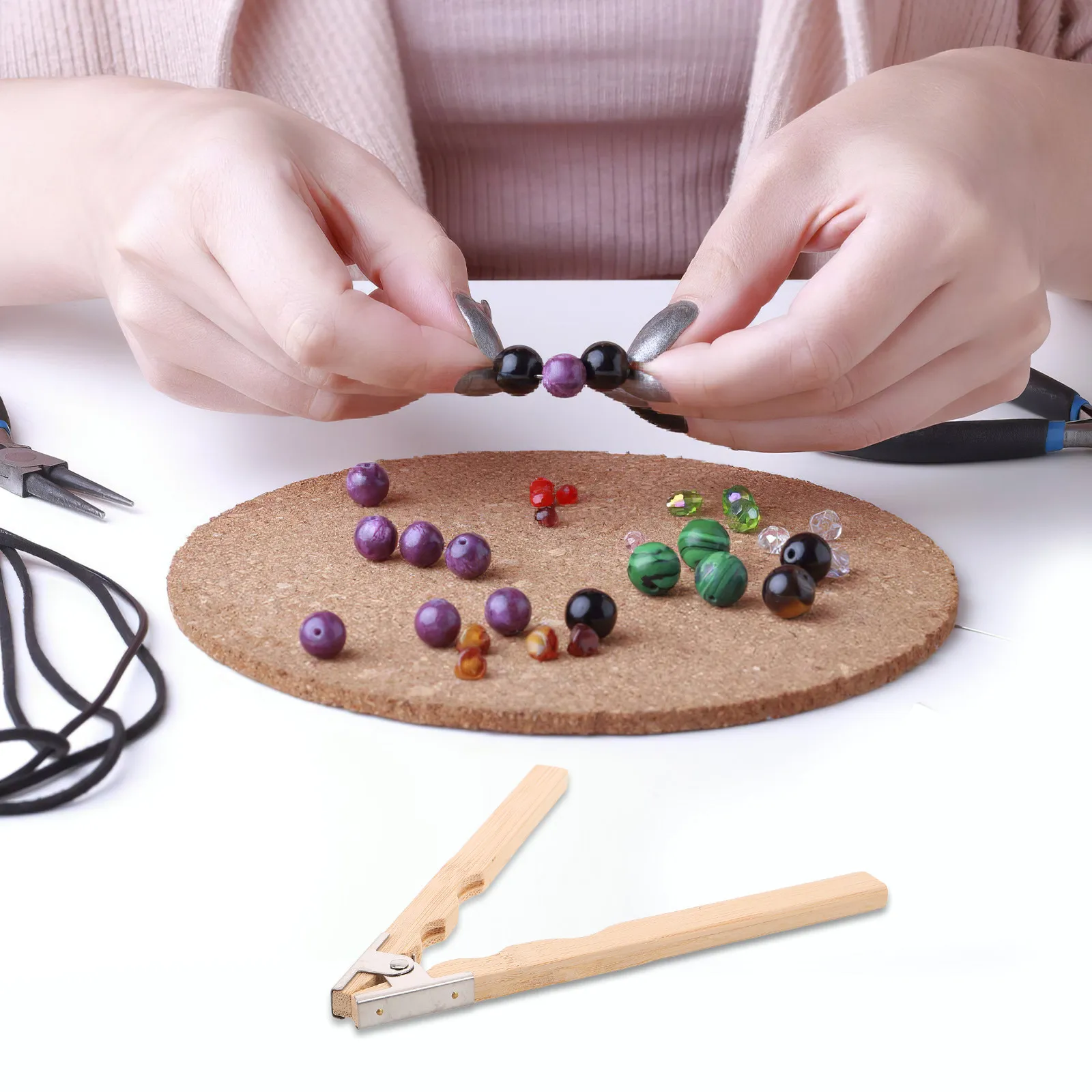 

Деревянный зажим-держатель для колец, инструмент для изготовления ювелирных изделий, пружинный зажим для полировки, шлифовки, гравировки, ремонта ювелирных изделий и поделок