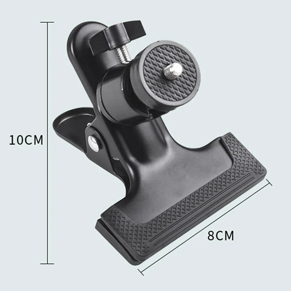 Metal Camera Clip Clamp Flash Holder Mount with 360 Swivel Photography Ball Head 1/4 Screw photography accessories Holder