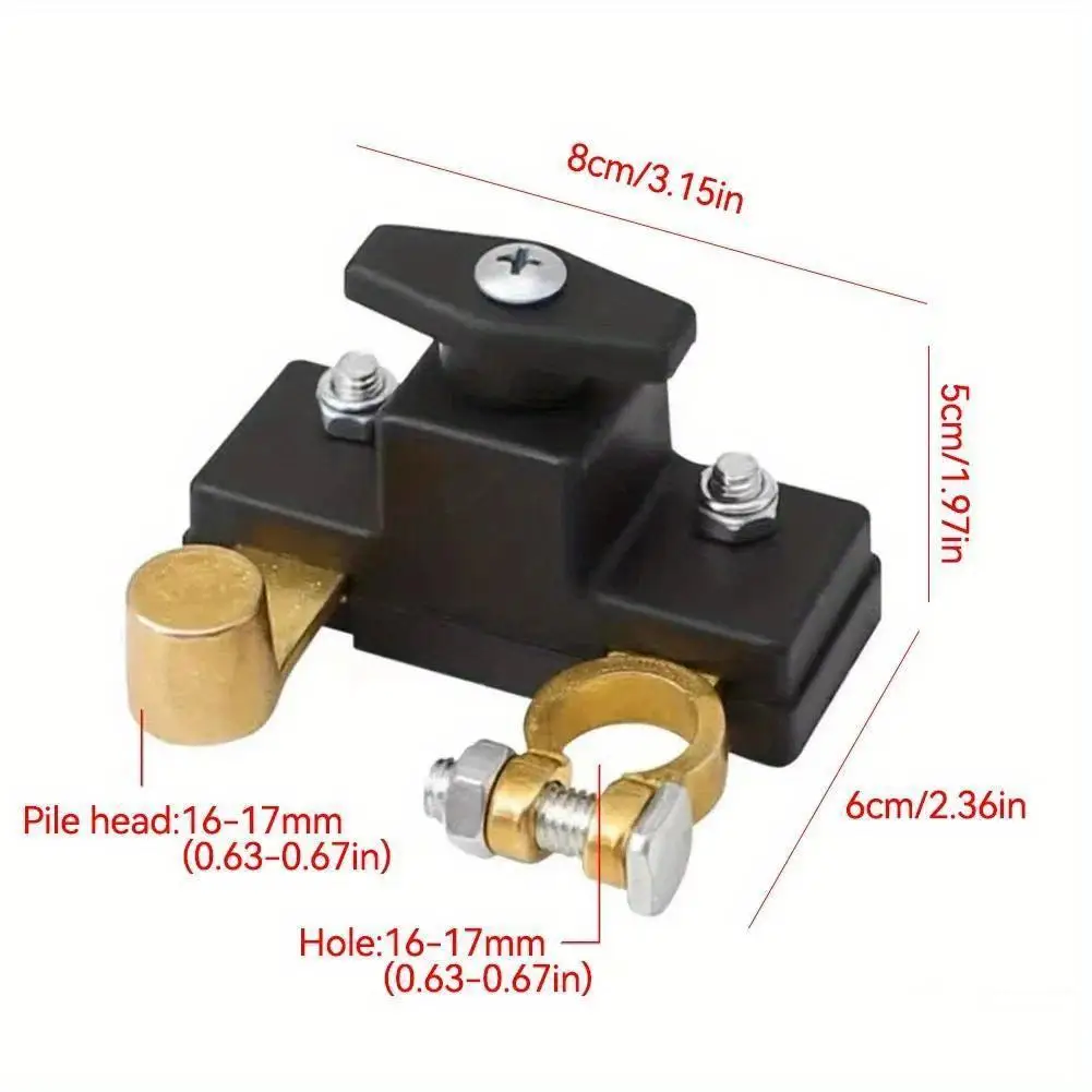 12V 24V Auto Battery Power Off Switch Car RV Brass Anti-loss Thickening Partition Protector Intelligent Repair Hardware Tools