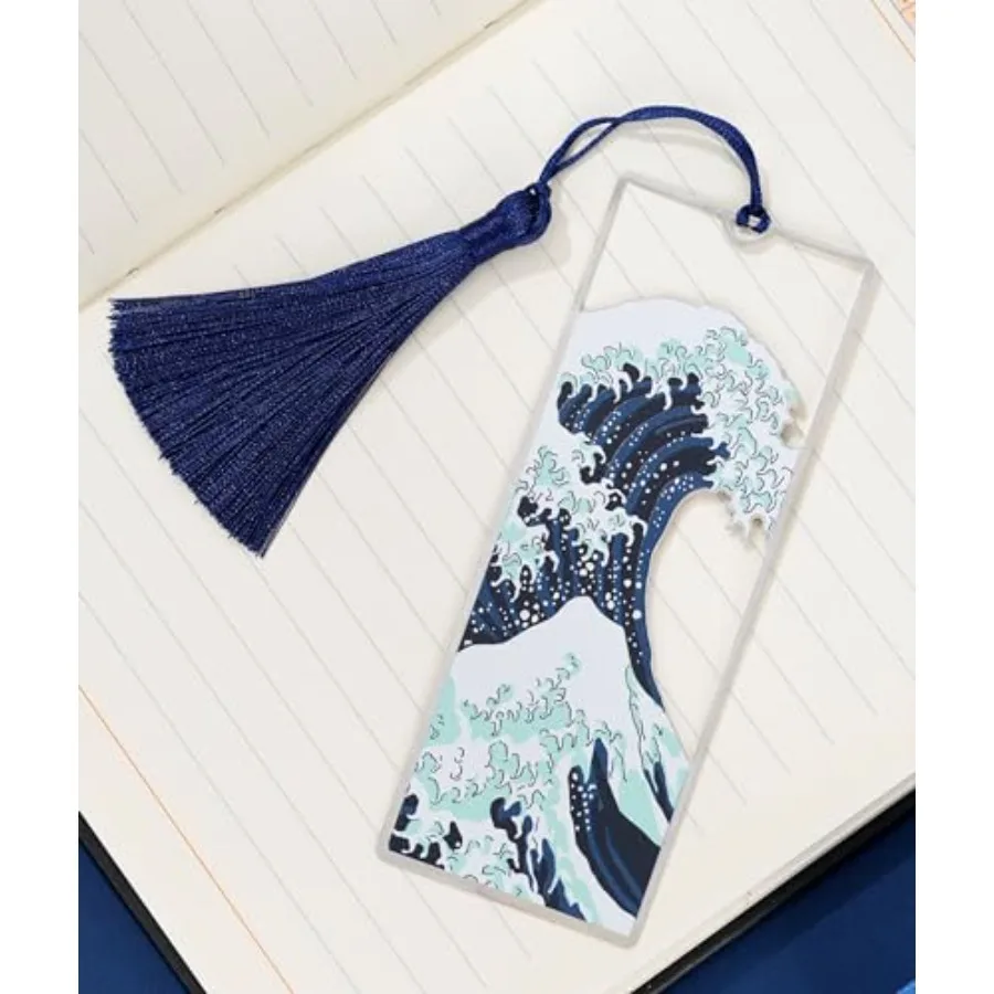 

Metal Bookmark The Great Wave Off Kanagawa by Hokusai, Artistic Bookmark, Japanese Art, Gift for Book Lovers, Writers, Readers,