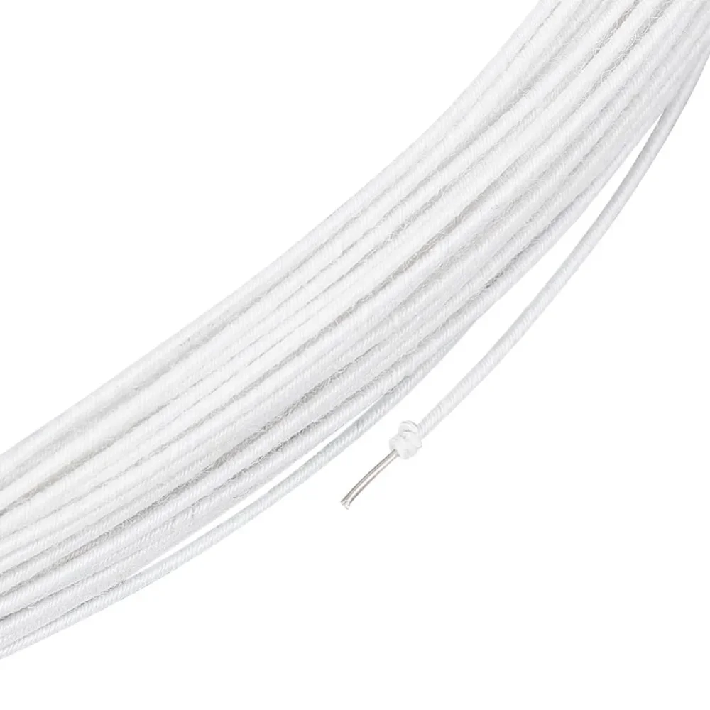 21.8 Yards White Floral Wires, 20 Gauge Cotton Covered Millinery Wire, Iron Stem Wires for Florist Crafts Making Sewing Supplies