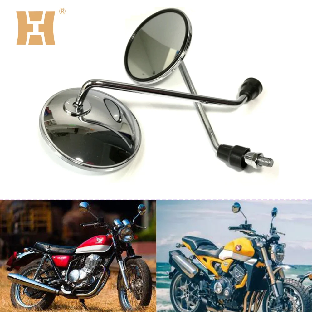 

2Pcs/Pair Motorcycle Back View Mirror Electric Bicycle Rearview Mirrors Moped Side Mirror 8mm Round