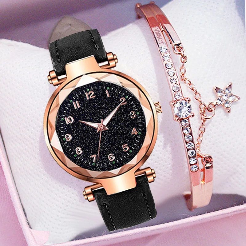 

Light Thin Fashion Women Watch Star Sky Dial Clock Luxury Women's Bracelet Ladies Watch Quartz Wristwatches Relogios Feminino