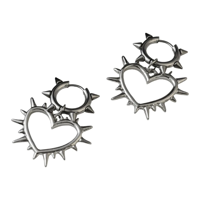 Sturdy Alloy Heart and Thorns Earrings for Daily Wear Showcasing Personalize