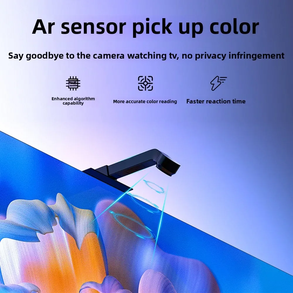 Bluetooth APP sensor captures TV screen, synchronizes intelligent remote control, RGB iridescent LED ambient light strip