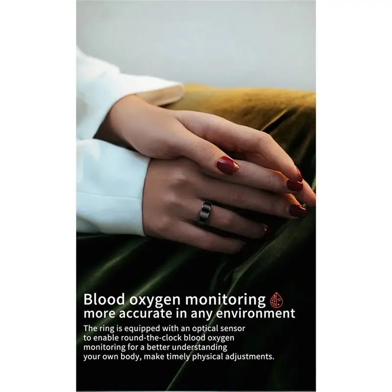 B29C-R6 Smart Ring Health Monitoring Ring IP68 & 5ATM Waterproof Multi-Sport Modes Universal Smart Ring Couple Rings