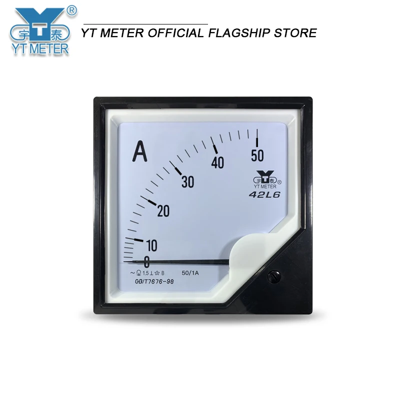 42L6 1A AC แอมป์มิเตอร์ตัวชี้ 30/50/75/100/150/200/300/1A ac 120*120 มม.