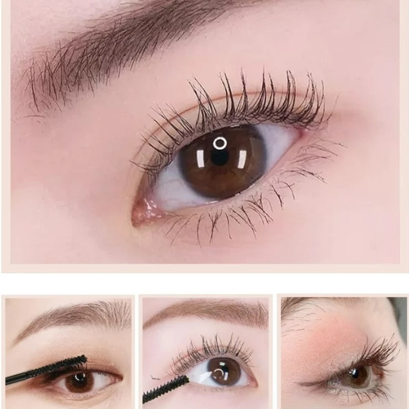 Curling Black Mascara Eyes Makeup Ultra-fine Brush Head Lengthen Extra Volume Waterproof Natural Lashes Korean Cosmetics 1 Pcs