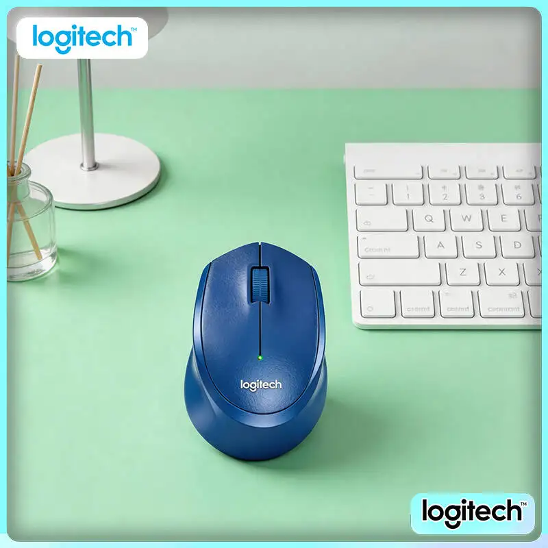 

Logitech M330 Silent Plus Wireless Mouse 2.4G USB Receiver Ergonomic Shape Gentle Quick for Desktop Office Laptop Desk