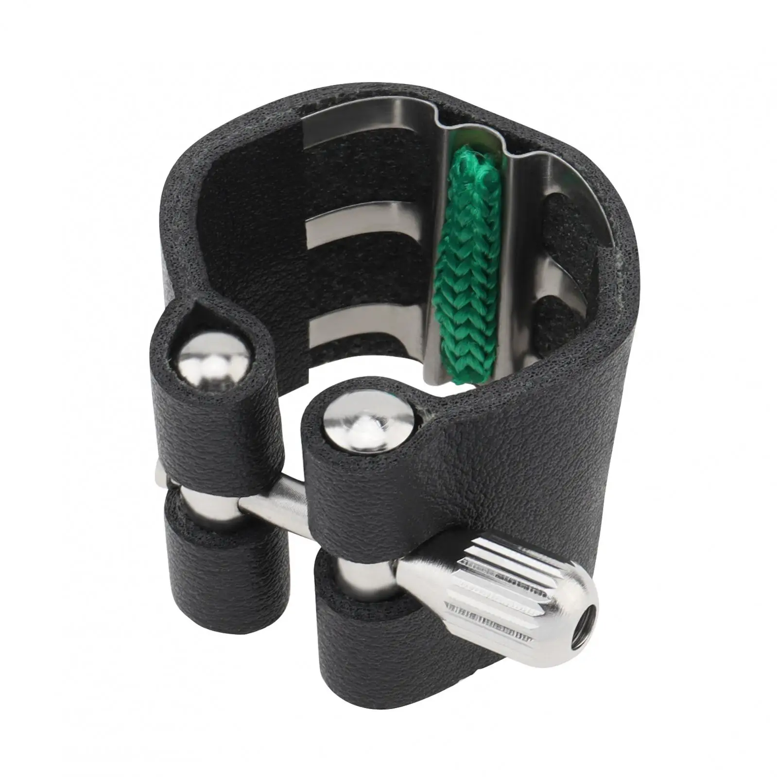 Bb Clarinet Leather Ligature and Plastic Mouthpiece Cap Cover, Clarinet Mouthpiece Fastener Sets