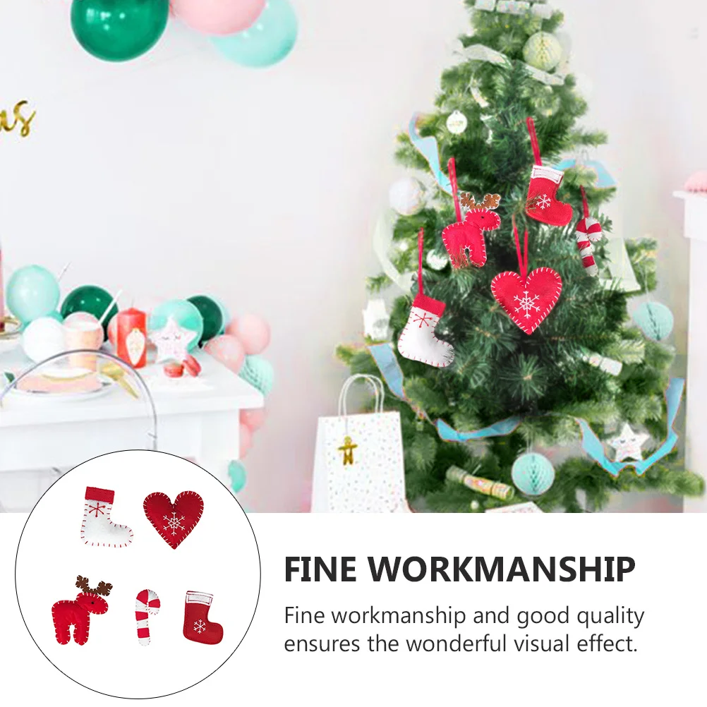 

5Pcs Xmas Felt Elk Pendants Good Quality Material Xmas Scene Pendants Perfect for Home Store Decoration Christmas Tree Hanging