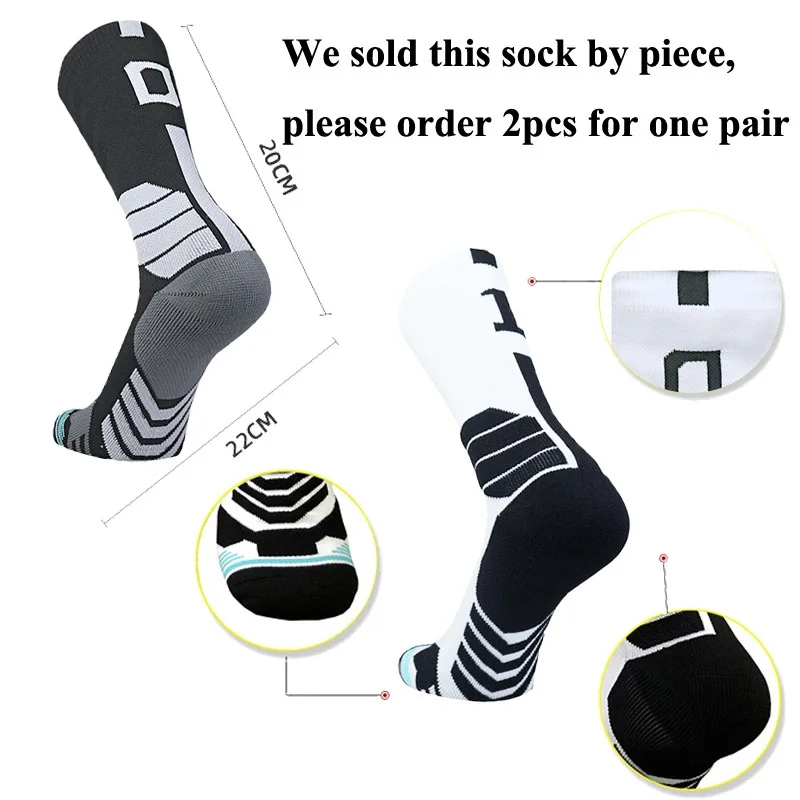 

2025 New Men’s Professional Sports Socks | Customized Number 0-9 for Basketball, Football, Cycling & Running
