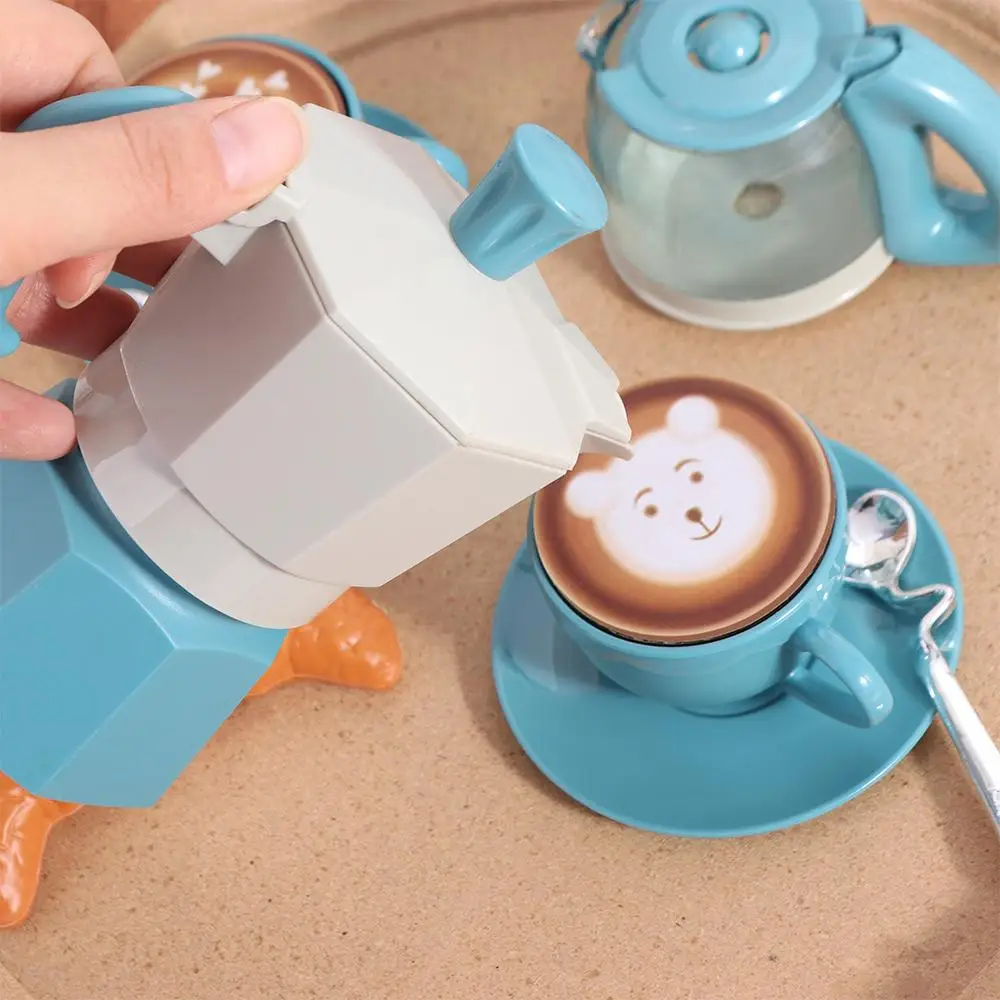 Coffee Machine Simulation Coffee Set Kettle Snack Minature Food Play House Toy Kitchen Toy Pretend Play Afternoon Tea Toy