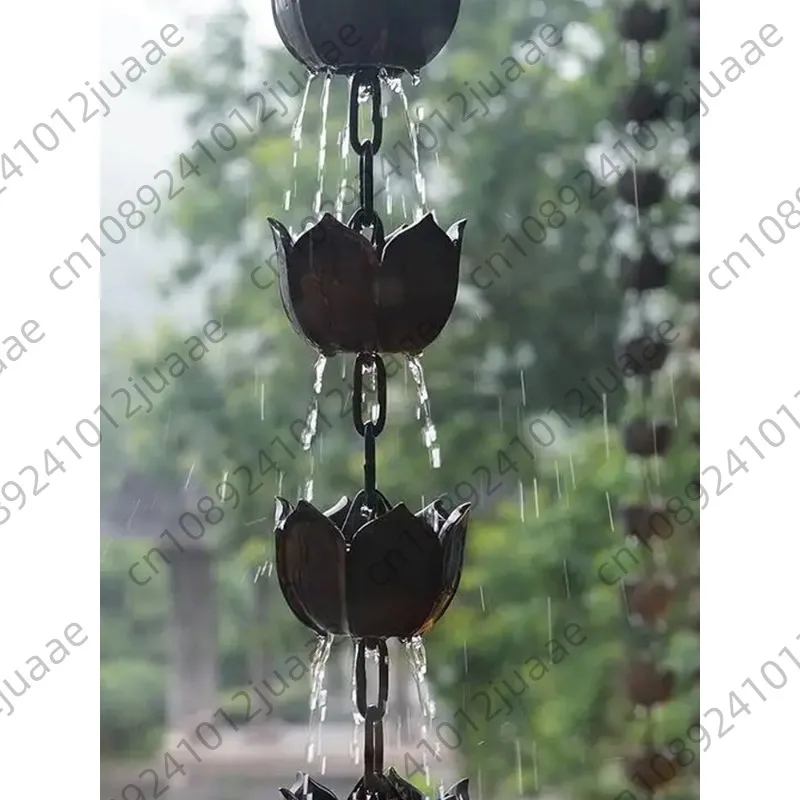 Villa rain chain eaves drainage chain temple courtyard falling water diversion rain bell rain trough diversion chain