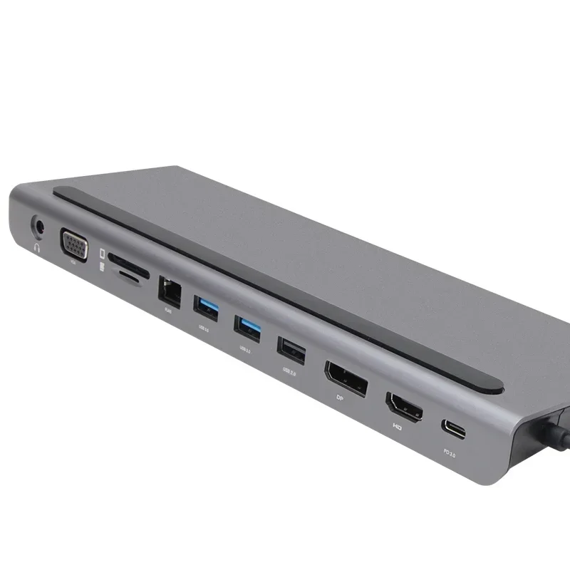 Laptop Stand USB Type C 3.0 Docking Station 11 In 1 Multiport Aluminum Shell Support MST Function USB C Hub Adapter