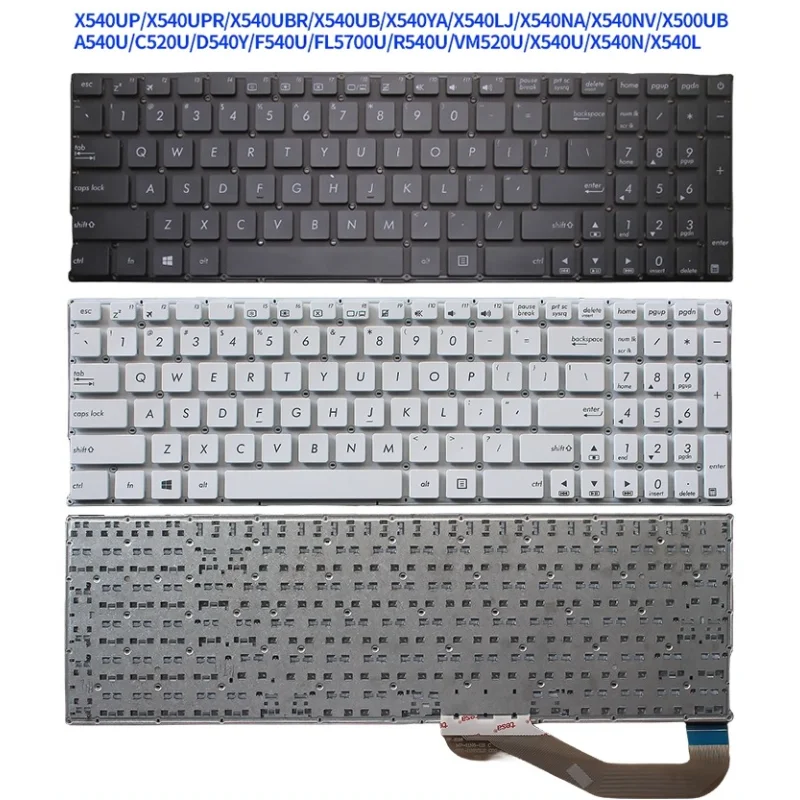 Teclado para ordenador portátil US/JP/UK/SP/FR para ASUS X540YA X540NA X540UA X540UAR X540UV X540UB X540UP K543U F543U F543UA F543NA F543MA