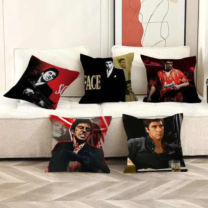 S-Scarface 1983 Film Cushion Cover Decorative Pillow Sofa Home Decor Case Pillow Cases