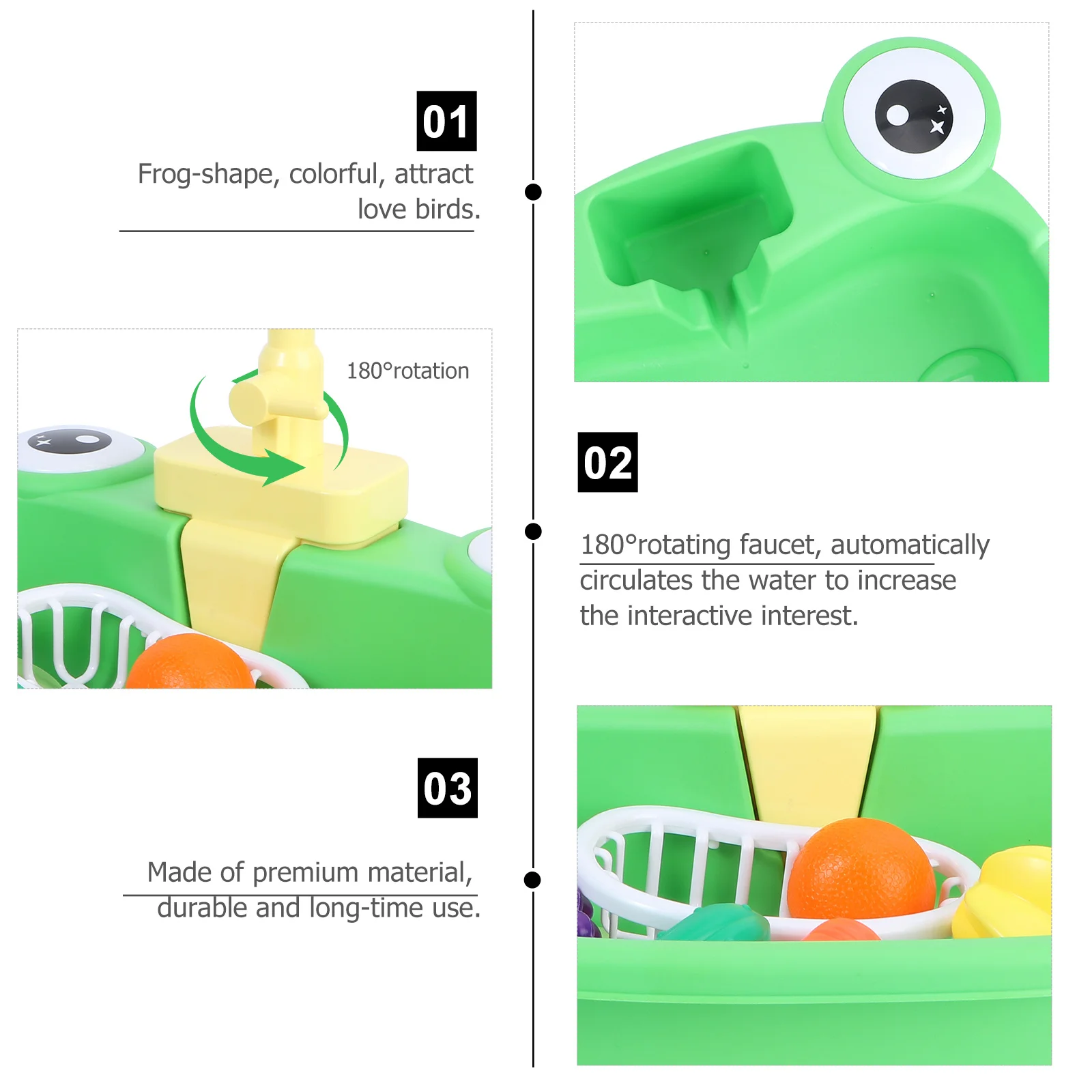 

Bird Bathing Tub Parrot Wash Basin Colorful Frog Shape Portable Home Outdoor Travel Use Parrot Bathtub Bird Bathing Tub