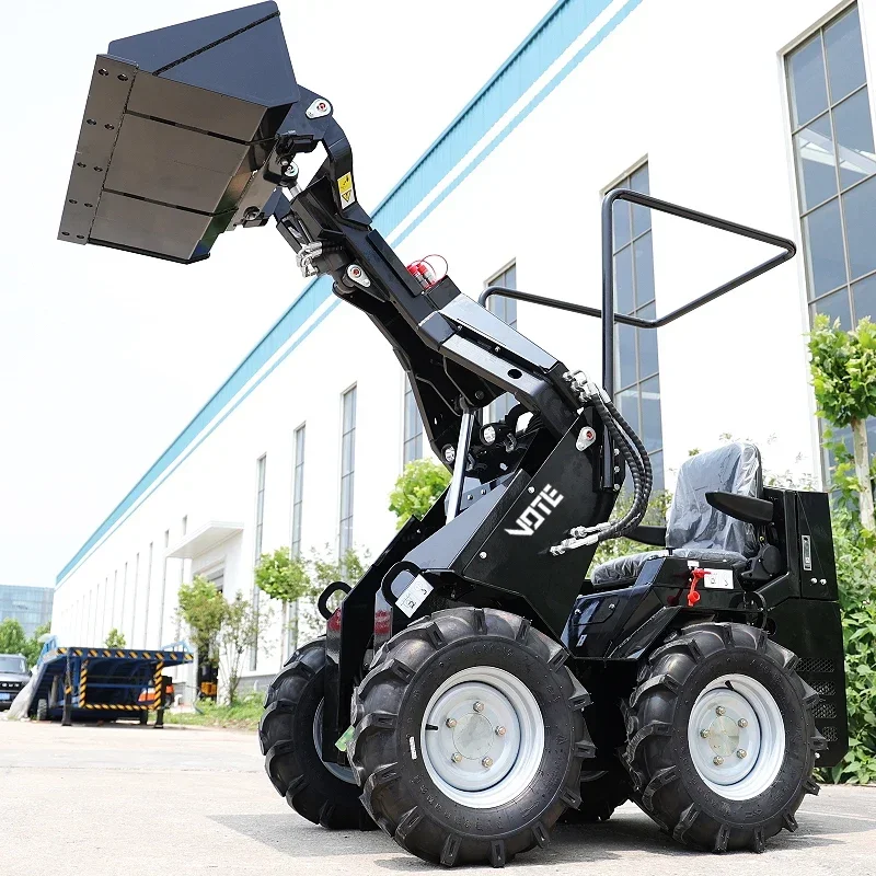 Hot Small Skid Steer Front End Loader With Bucket Compact Skid Steer mini Loader Mini Skid Steer Loader 800 kg customized