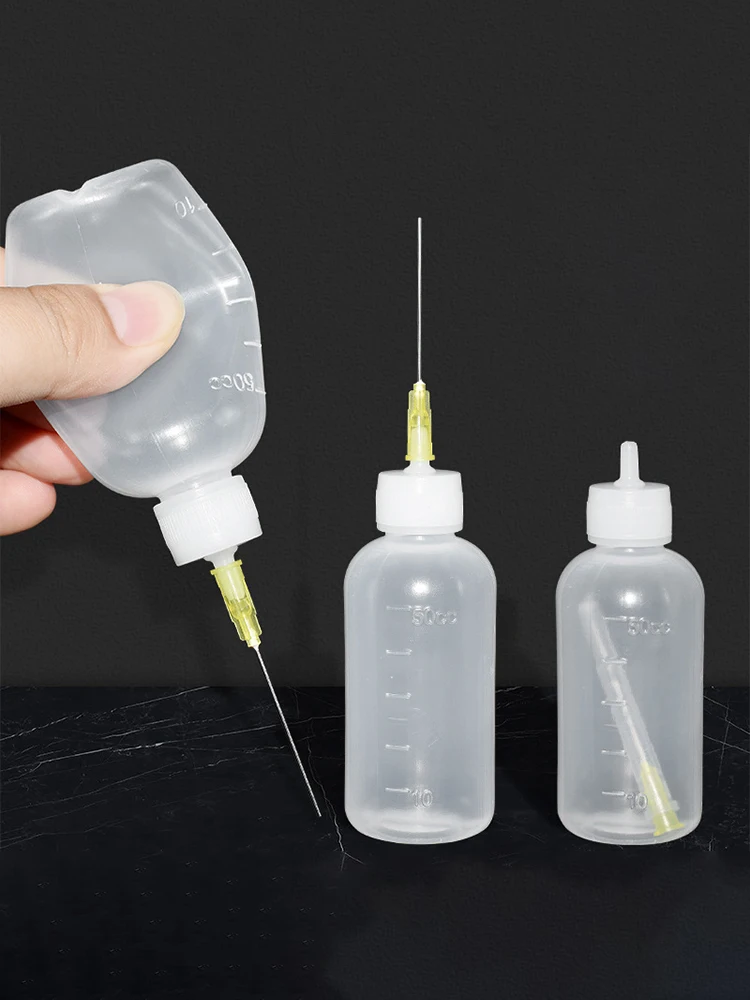 Bouteille de liquide en plastique pour distributeur de pâte de flux de soudure de colophane, outils de réparation de soudage, livres de cartes PCB de téléphone, 50ml