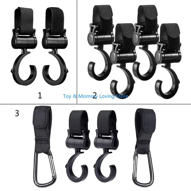 

Y1QF крючки-органайзер для детской коляски, крючки для коляски с мультяшным медведем, регулируемый подвесной крючок для сумки,