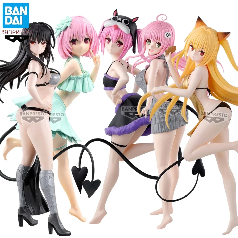 Original Bandai Banpresto To Love-Ru Darkness Momo Belia Deviluke Lala Satalin Deviluke Anime Figure Collectible Model Gifts