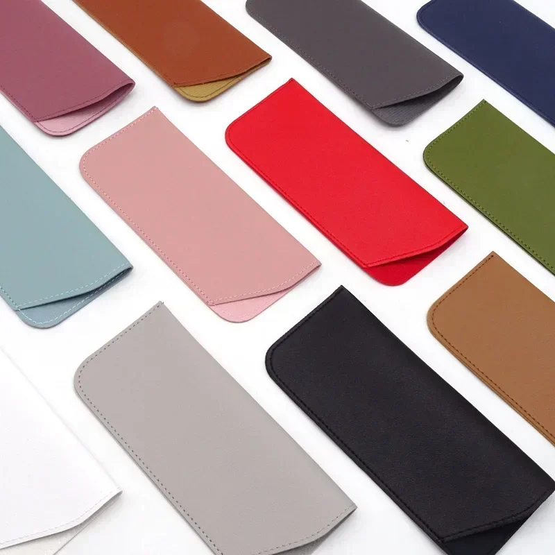 1 قطعة بولي Leather الجلود نظارات حقيبة النظارات الشمسية القراءة النظارات الغطاء الواقي صندوق الحقيبة نظارات حامي الملحقات