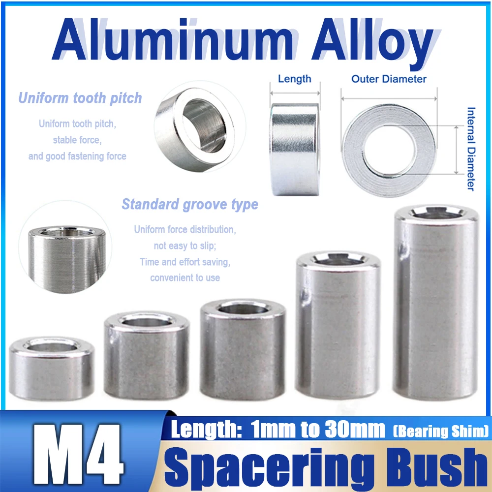

10pcs ID 4.1mm 4.2mm 4.5mm Aluminum Alloy Flat Washer Bushing Gasket CNC sleeve Non-threaded Stand-off Spacer For RC Model Part