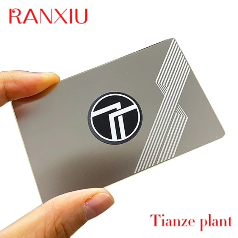 U Gift Blank Metal n Card, Ith gravura personalizável