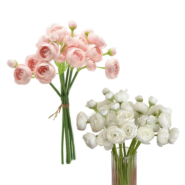 Ranunculus Artificial Flowers 24Pcs Faux Silk Peonies Bulk Flowers For Vase Rose Photography Props Wedding Bride Holding Bouquet 2 Ranunculus Artificial Flowers 24Pcs Faux Silk Peonies Bulk Flowers For Vase Rose Photography Props Wedding Bride Holding Bouquet 2