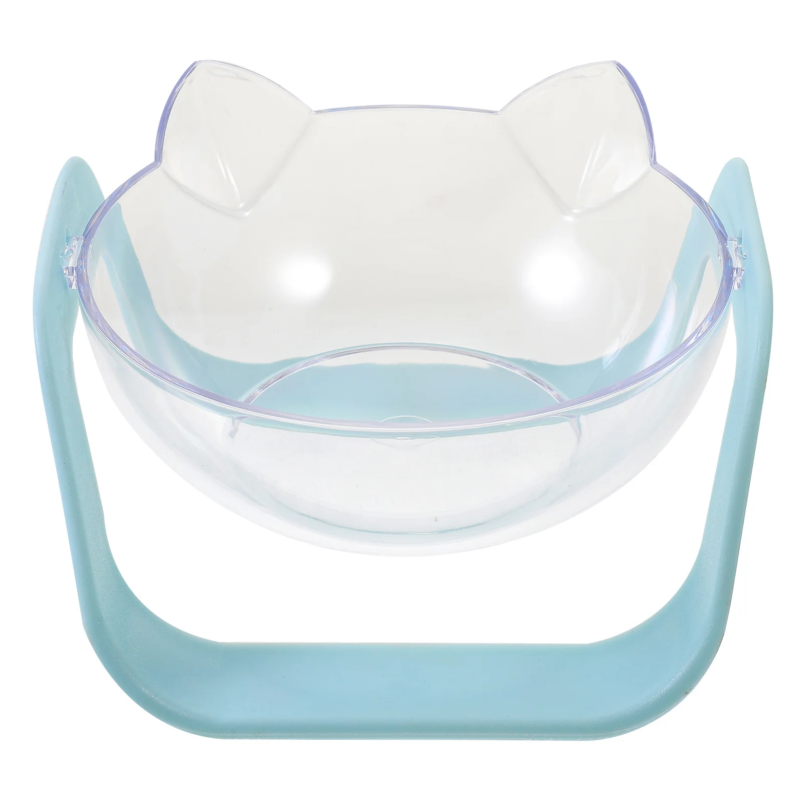 

Transparent Elevated Cat Food Bowl Adjustable Height Wide Mouth Anti Vomiting Cat Feeding Bowl with Stand Reusable Easy Clean