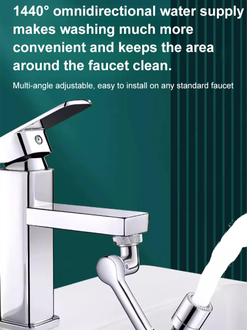 Multifunctionele kraan draaibare antisplash extender Universele robotarm kraan wastafelconnector