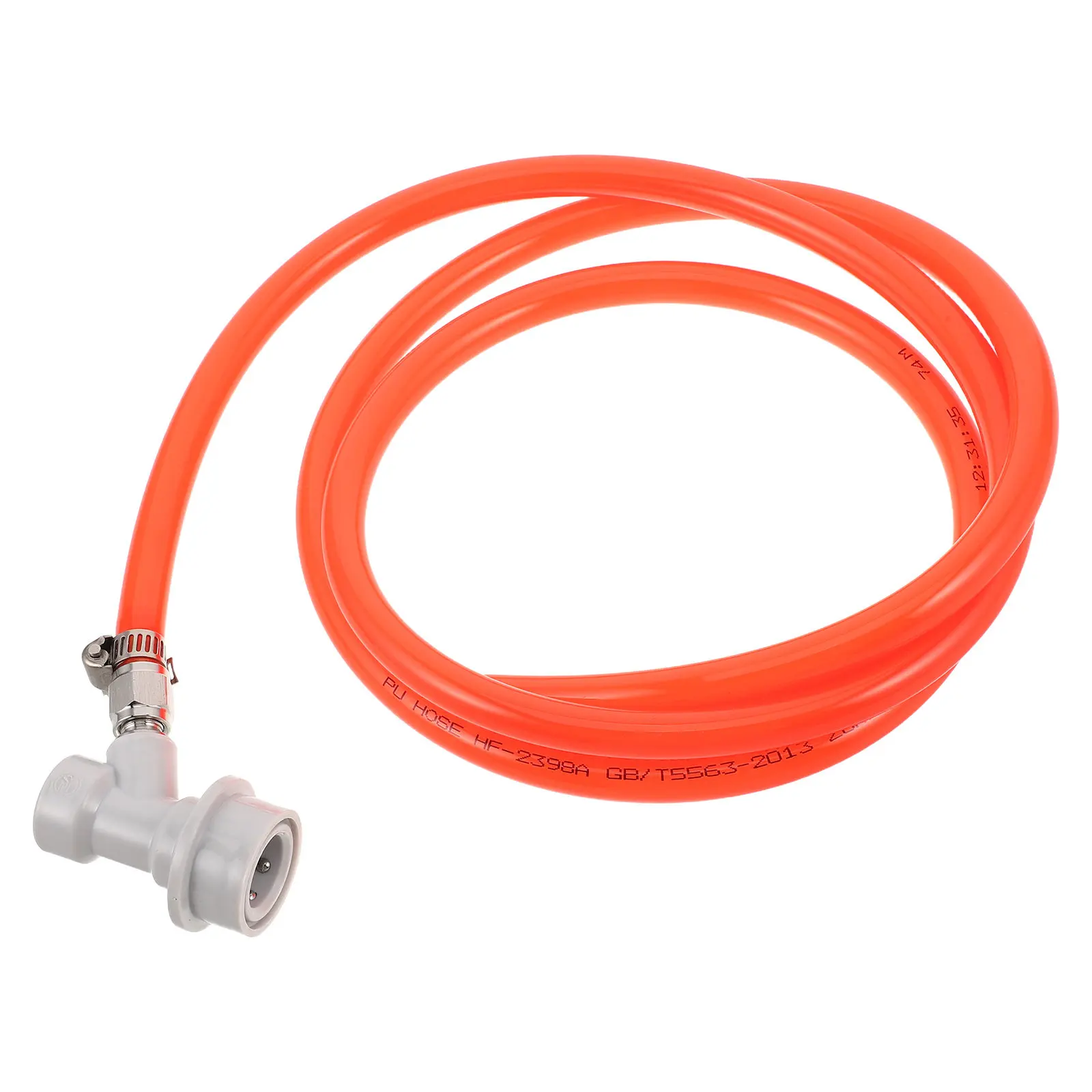 1Set 5Ft Red Co2 Hose Keg Ball Lock Gas Lines Tubing Air Hose Brewing Draft Beer Home Brewing Assembly Pressure Gauges
