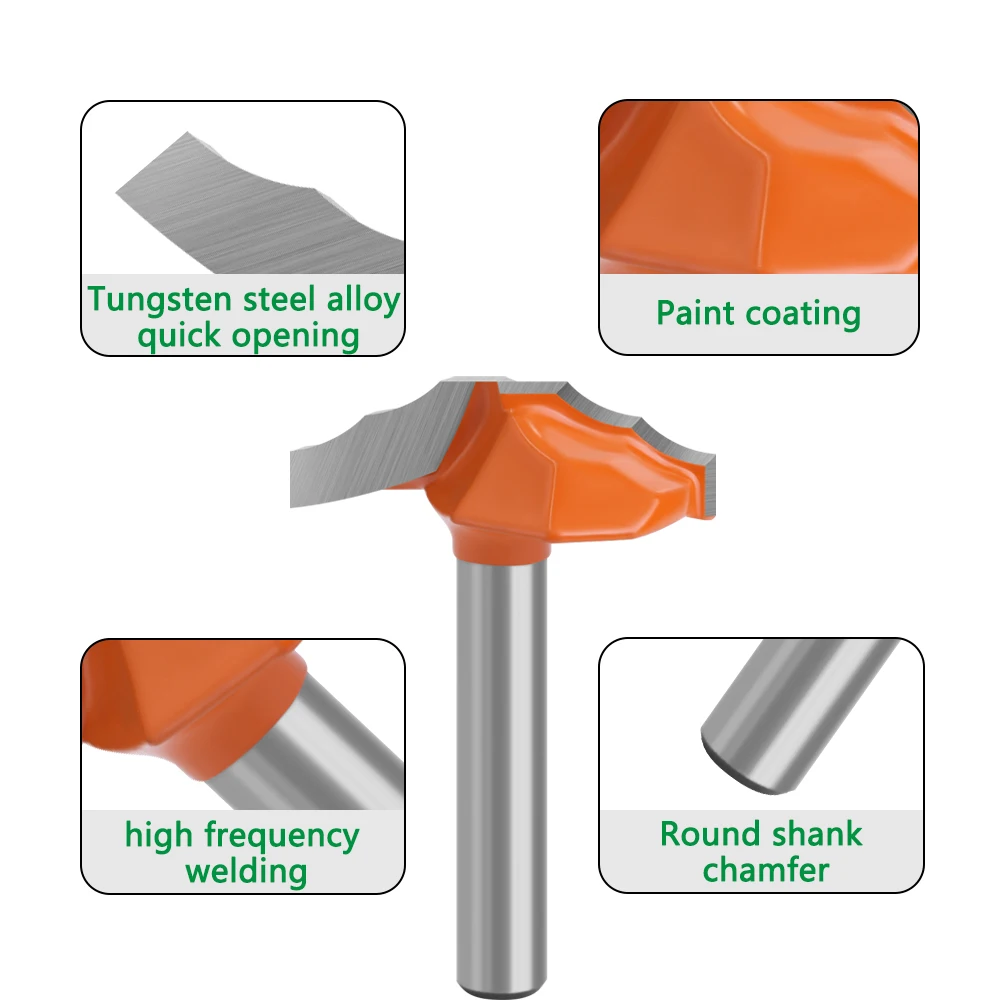 1PC 6MM 6.35MM Shank Milling Cutter Wood Carving Door Frame Router Bit For Wood Carbide Lassical Door Cabinet Bits Woodworking