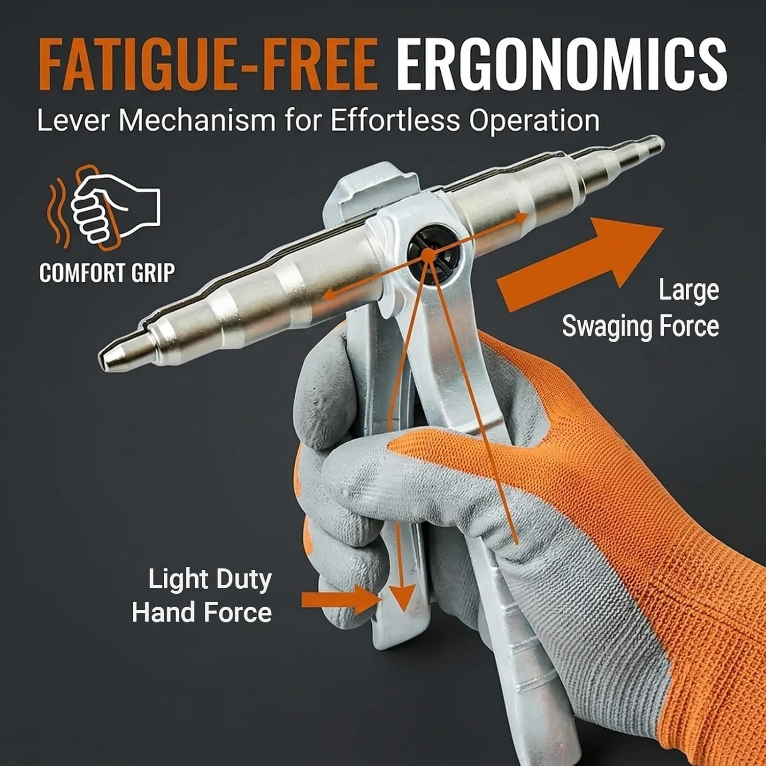 6-22mm (1/4-7/8 Zoll) Manueller Kupferrohr-Expander mit ergonomischem Griff für müheloses Bördeln von Aluminiumrohren bei HVAC-Reparaturen – Detail 5