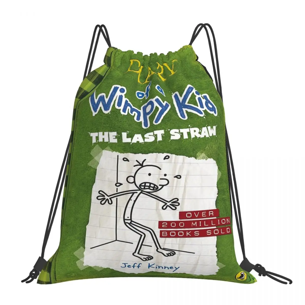 Diary Of A Wimpy Kid The Last Straw Cover Backpacks Portable Drawstring Bags Drawstring Bundle Pocket Sundries Bag Book Bags