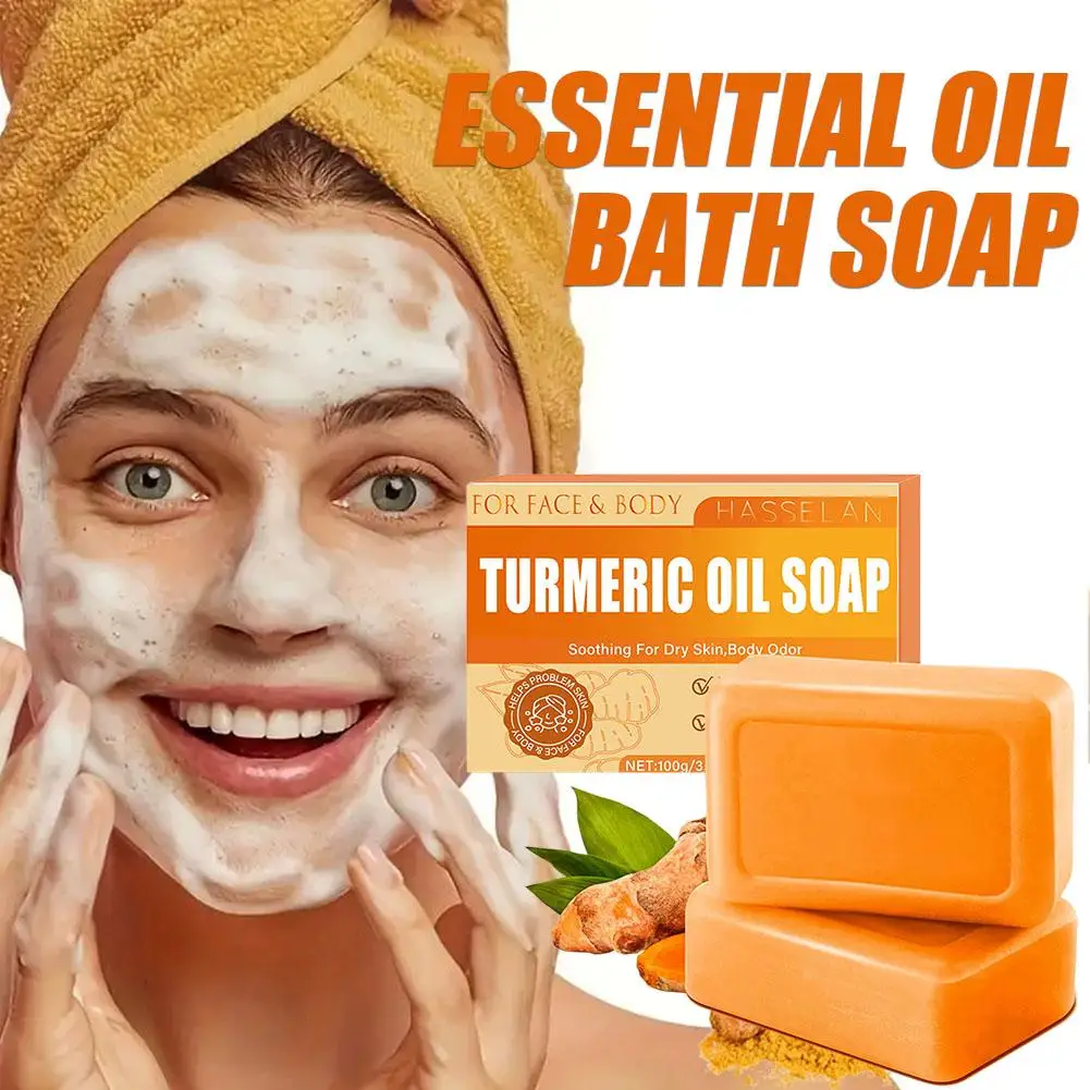 

2026 Lemon Turmeric Kojic Acid Soap Bar, Turmeric Soap Bar Brighten Even Skin Vitamin E, Gentle Lemon Soap For Face, Body W P3X6