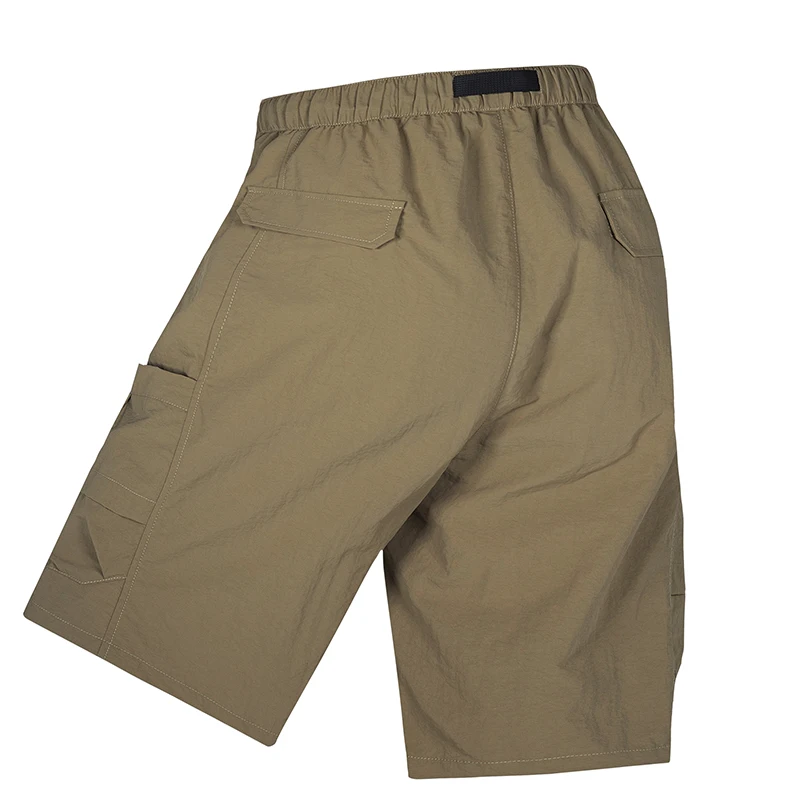 

Summer New Embroidered Large ket Workwear orts Men Elastic Waist Loose Five-Quarter Length Trendy Polyester Fiber