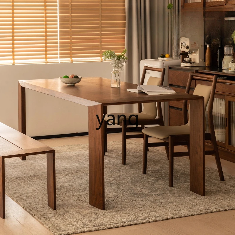 

LZR solid wood dining table household small apartment rectangular worktable table