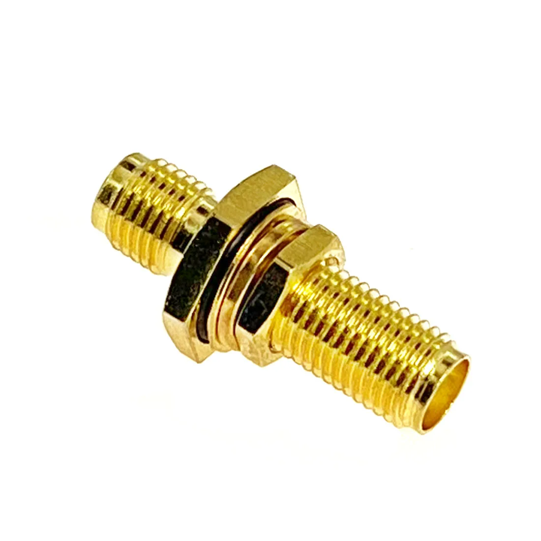 1pc SMA Female To Jack Nut O-ring Waterproof RF Coax Adapter Coupler  Goldplated Straight Type Wholesale  SMA Connector