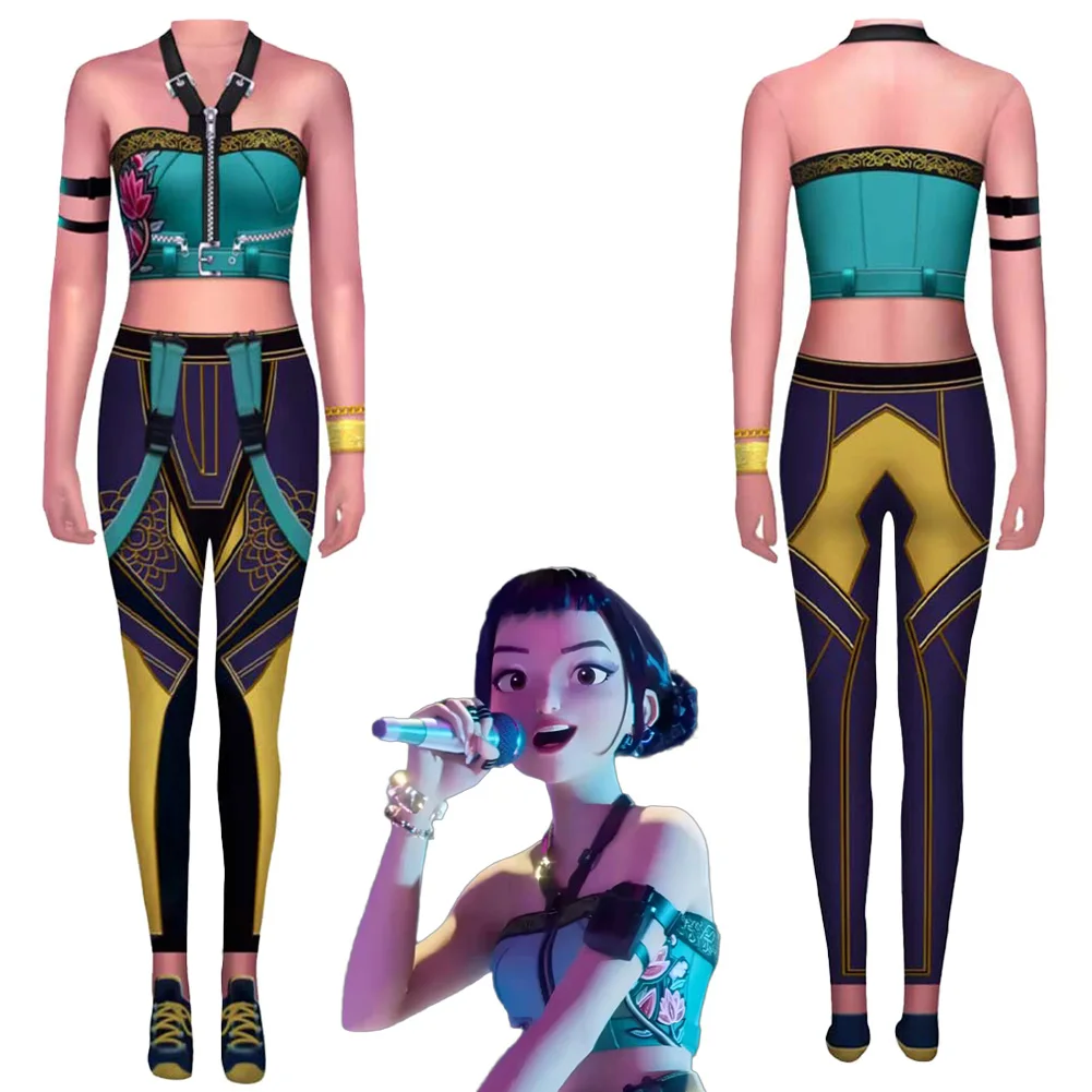 

Disguise Demon Hunter of KPop Zoey Cosplay Jumpsuits Clothing 2025 Cartoon Costume Women Roleplay Fancy Dress Up Party Outfits