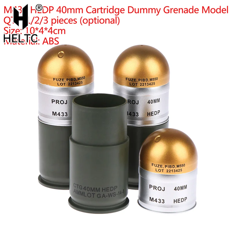 M433 HEDP 40mm  Dummy  Model Military Fan Collection Toy Gift Mini Storage Case  Display Decoration